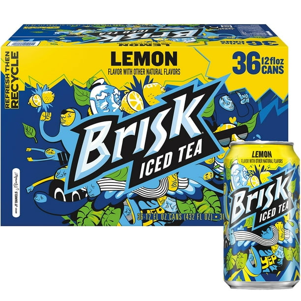 Lipton Brisk Lemon Iced Tea 12 fl. oz., 36 pk. - Samsclub.com