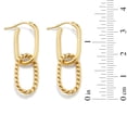 thumbnail image 2 of Polished and Twist Double Hoop Earrings in 14K Gold, 2 of 3