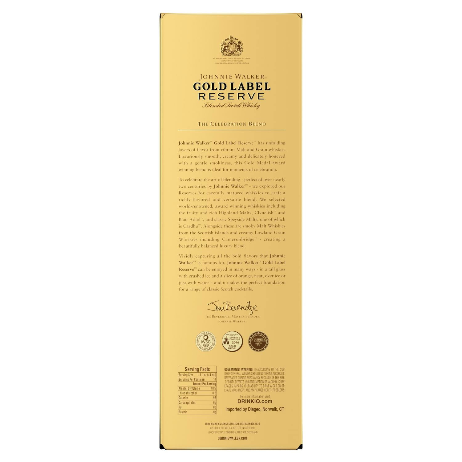 Limited Edition Johnnie Walker Gold Label Whisky Liberia | Ubuy, image size:1500x1500