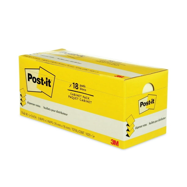 Post-it Pop-up Notes Refill Cabinet Pack, x 3, 90/Pad 18