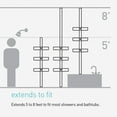 thumbnail image 5 of simplehuman Tension Pole Shower Caddy, extends 5ft - 8ft, 5 of 5