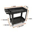 thumbnail image 5 of Simpli-Magic Rolling Utility Cart on Wheels, Heavy Duty with Ergonomic Handle, 600-Pound Capacity, Large Size: 40” x 17” x 33”, 5 of 7