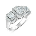 thumbnail image 2 of 0.80 CT. T.W. Diamond Emerald Shaped Three Stone Ring in 14K Gold, 2 of 5