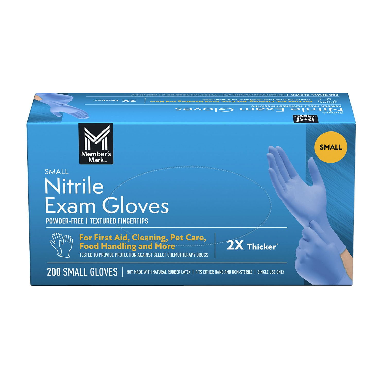 Member's Mark Nitrile Exam Gloves, Choose your Size, 200 ct