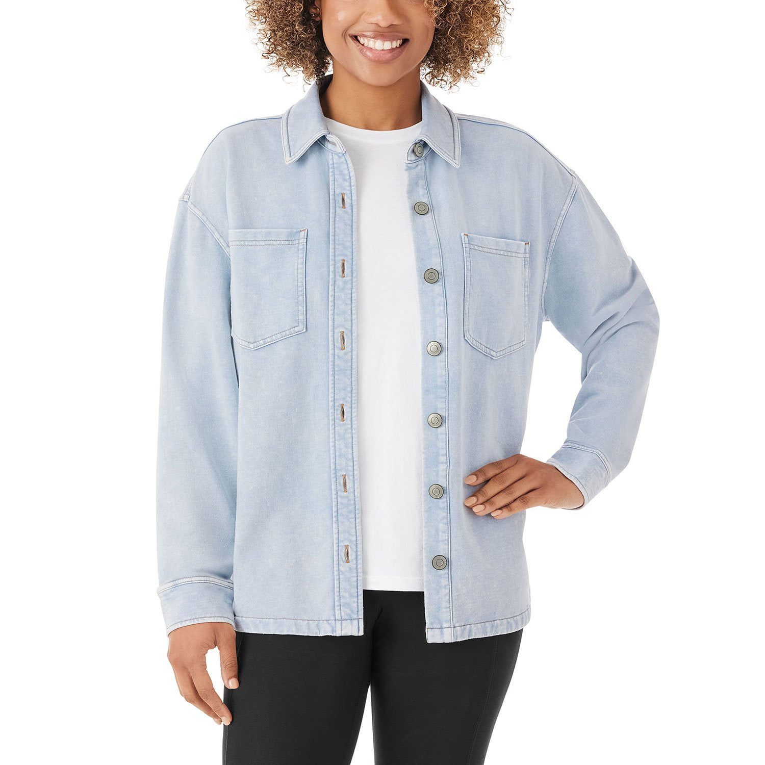 Member's Mark Women's Knit Denim Shirt - Samsclub.com