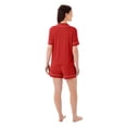 thumbnail image 3 of DreamMark Women's 2-Piece Short Sleeve and Short Notch Collar Pajama Set, 3 of 11