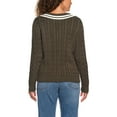thumbnail image 3 of Lands' End Women's V-Neck Cable Sweater, 3 of 5