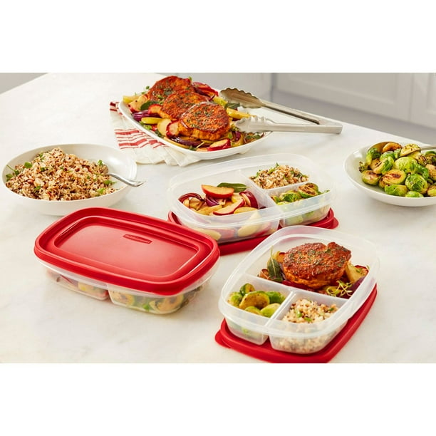 Rubbermaid glass easy find lids 14セット Rubbermaid 14-Piece Easy Find Lids Meal Prep Food Storage