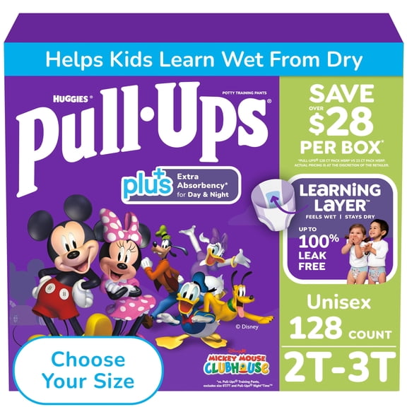 Pull-Ups Unisex Plus Training Pants, Sizes 2T-6T