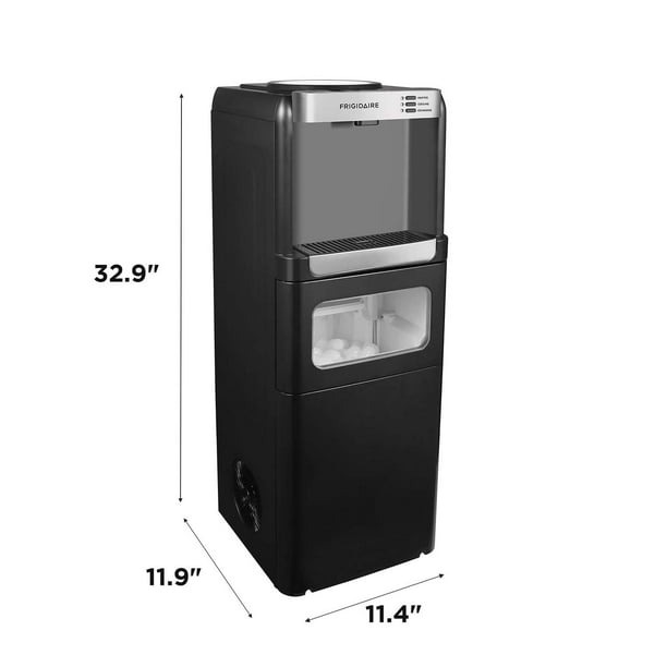 Frigidaire Hot/Cold Water Cooler, Built-In Ice Maker, Black