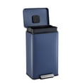 thumbnail image 2 of Simpli-Magic Fluted Edge 13 Gallon (50L) Rectangular Step Trash Can, Hands-Free Soft-Close Lid, Premium Fingerprint-Resistant Finish for Kitchen and Recycling, Blue, 2 of 4