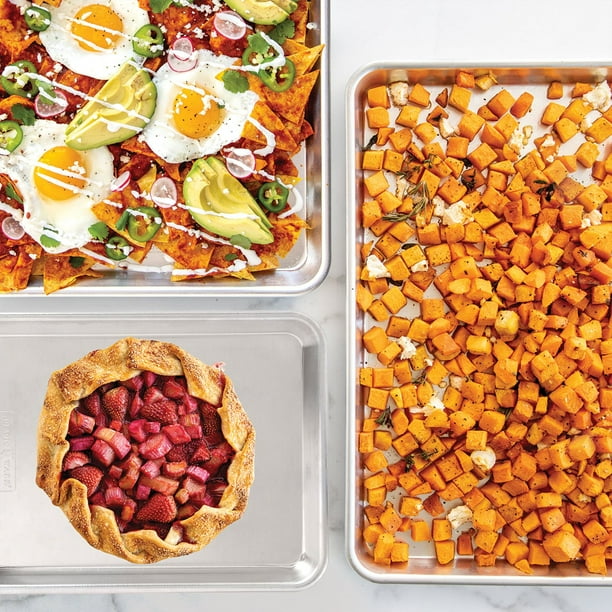 Nordic Ware Naturals 3-Piece Aluminum Cookie Sheet Baking Set