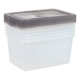 thumbnail image 6 of IRIS USA 58-Quart Snap Top Plastic Storage Box, Clear with Gray Lid, Set of 5, 6 of 8