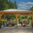 thumbnail image 3 of Backyard Discovery Barrington Cedar Gazebo with Powerport, Choose Size, 3 of 13