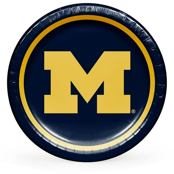 Collegiate Round Paper Plates, 10", 85 ct., Choose Your Team