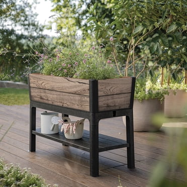 Keter Signature Collection 29 Gal. Resin Elevated Garden Bed