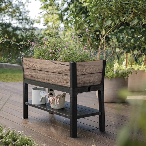Keter Signature Collection 29 Gal. Resin Elevated Garden Bed