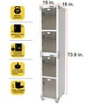 thumbnail image 5 of Seville Classics UltraHD 4-Door Stackable Locker Cabinets, 15" W x 18" D x 73.9" H, 5 of 14