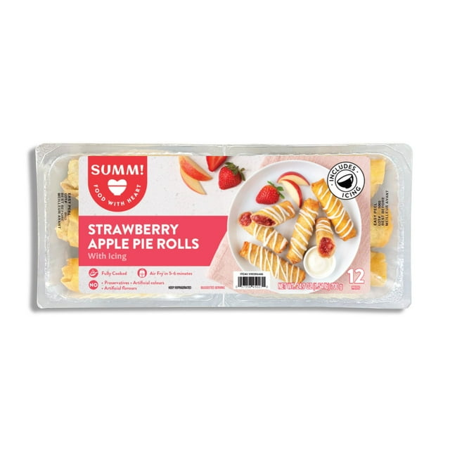 SUMM! Strawberry Apple Pie Dessert Rolls with Icing, 12 ct.