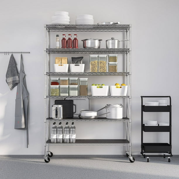Member's Mark 6-Tier NSF Heavy Duty Wire Shelving, 47.75