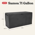 thumbnail image 3 of Keter Samoa 70 Gal. Resin Deck Box Large Outdoor Storage, Brown, 3 of 15