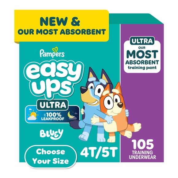 Pampers Easy Ups Training Pants Underwear, Sizes 2T-6T