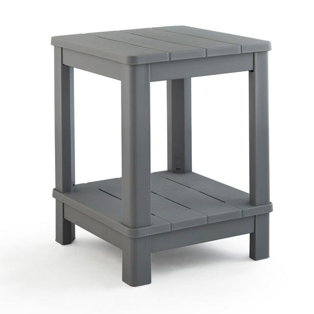 Keter Deluxe Side Table with Shelf