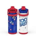 thumbnail image 4 of Zak Designs 20-oz. Stainless Steel Double Wall Beacon Straw Bottle for Kids, 2 pack, Choose Character, 4 of 9