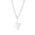 thumbnail image 1 of Heart Paperclip Chain Pendant Necklace in Sterling Silver, 1 of 7