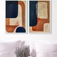 thumbnail image 3 of Blue and Cream Set Midcentury Abstract Canvas Print by Oliver Gal Prints, 3 of 4