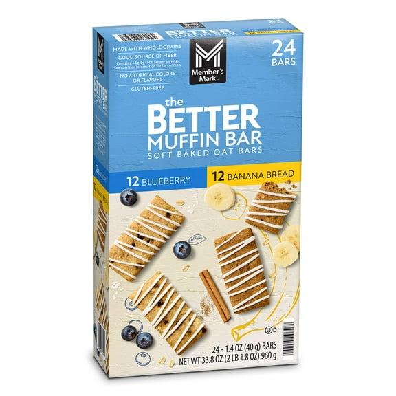 Member's Mark Better Muffin Bar Variety Pack, 24 ct.
