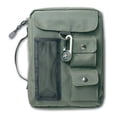 thumbnail image 1 of Large Green Compass Bible Cover, Zippered, with Handle, Nylon, 1 of 5