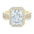 thumbnail image 1 of 3.60 CT.T.W. Radiant Cut Lab Grown Diamond Bridal Set in 18K Gold, 1 of 8