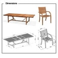 thumbnail image 13 of Amazonia Logan Outdoor Dining Set Teak Finish, Choose Size, 13 of 16