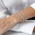 thumbnail image 7 of 3.50 C.T. TW Round Cut Two Row Diamond Tennis Bracelet in 14K Gold, 7 of 8