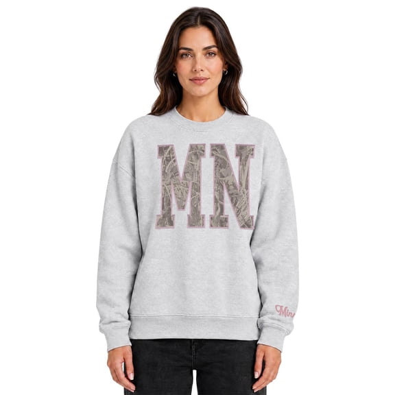 State of Mine Women's Camo Letters State Sweatshirt