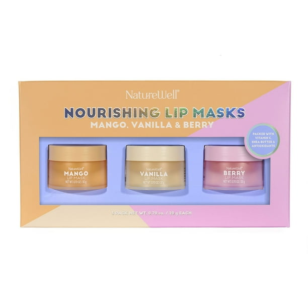 NatureWell Hydrating Lip Mask, Variety Pack, 0.70 oz., 3 pk
