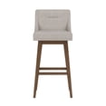 thumbnail image 3 of HH2 Home Upholstered Tapered Back Wood Adjustable Height Swivel Bar Stool, 3 of 19