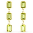 thumbnail image 2 of Emerald Cut Gemstone Dangle Earrings in 14K Gold, 2 of 4