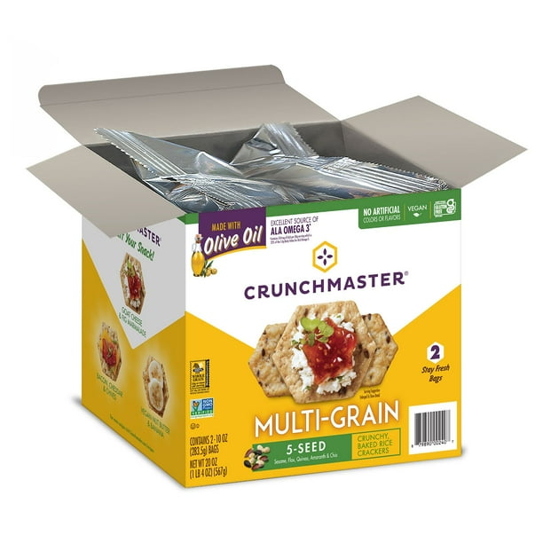 Crunchmaster 5 Seed Multi-Grain Cracker, 10 oz., 2 pk. - Samsclub.com