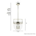 thumbnail image 4 of Hunter Karloff with Clear Glass Pendant Ceiling Light Fixture, 4 of 7