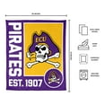 thumbnail image 3 of Logo Brands East Carolina Pirates 60"x70" Super Plush Blanket, 3 of 6