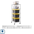 thumbnail image 3 of Seville Classics UltraDurable NSF-Certified Steel Tote Shelving, 25" W x 33" D 4 Tier and 5 Tier Options, 3 of 15
