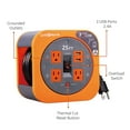 thumbnail image 4 of Link2Home Cord Reel 25' Extension Cord with 3 Power Outlets, 2 USB - 16 AWG Cable, 4 of 10