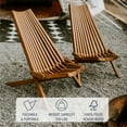 thumbnail image 5 of CleverMade Tamarack Outdoor Acacia Wood Patio Set, 7pc, 5 of 8