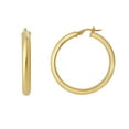 thumbnail image 2 of Wedding Band Hoop Earrings in 14K Gold, 2 of 7