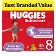 thumbnail image 1 of Huggies Little Movers Baby Diapers, Sizes 3-8, 1 of 14