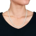thumbnail image 3 of Freshwater Cultured Pearl Necklace and Bracelet Set in Sterling Silver, 3 of 7