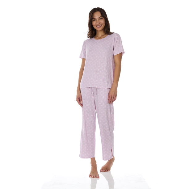 Flora Nikrooz 2 Piece Short Sleeve Capri PJ Set - Samsclub.com