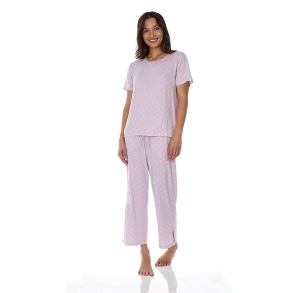 Flora Nikrooz 2 Piece Short Sleeve Capri PJ Set
